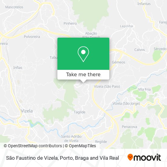 São Faustino de Vizela map