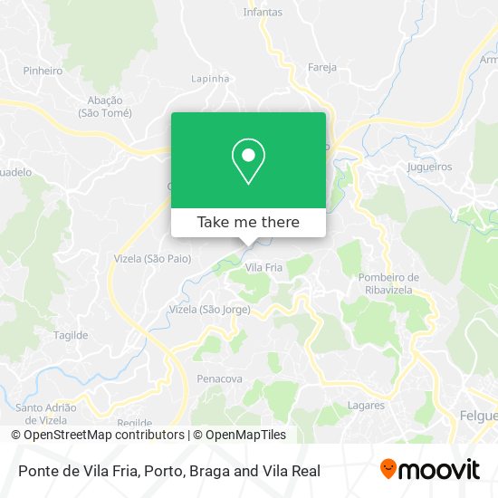 Ponte de Vila Fria mapa