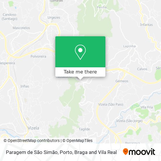 Paragem de São Simão mapa