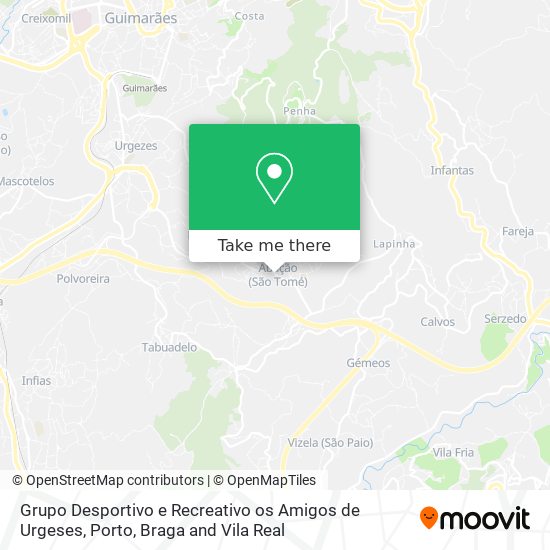 Grupo Desportivo e Recreativo os Amigos de Urgeses map