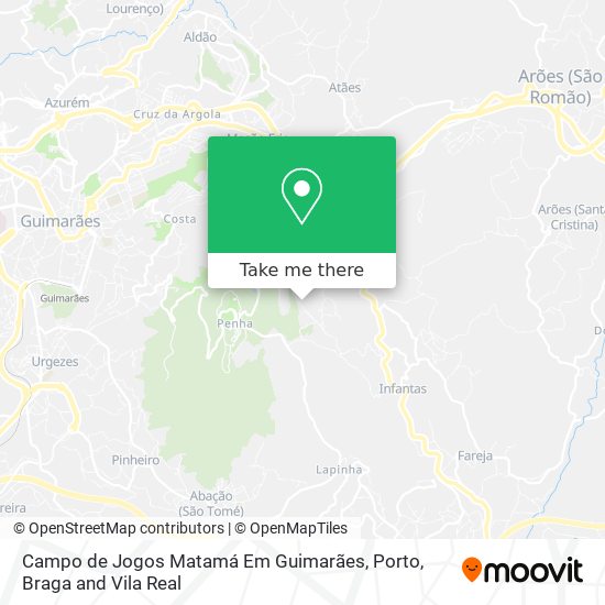 Campo de Jogos Matamá Em Guimarães map