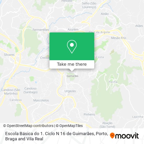 Escola Básica do 1. Ciclo N 16 de Guimarães map