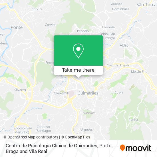 Centro de Psicologia Clínica de Guimarães mapa