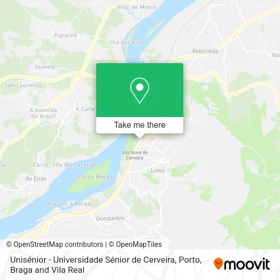 Unisénior - Universidade Sénior de Cerveira map