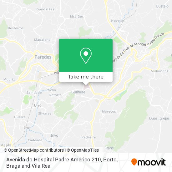 Avenida do Hospital Padre Américo 210 map