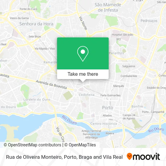 Rua de Oliveira Monteiro map