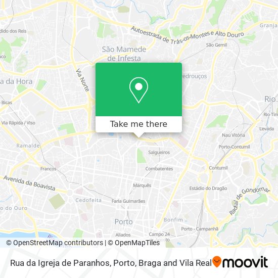 Rua da Igreja de Paranhos map