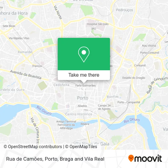 Rua de Camões mapa