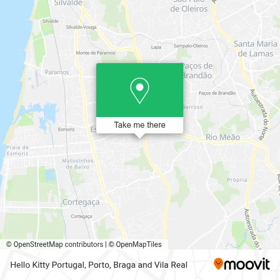 Hello Kitty Portugal map