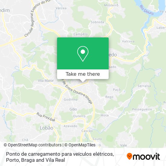 Ponto de carregamento para veículos elétricos map