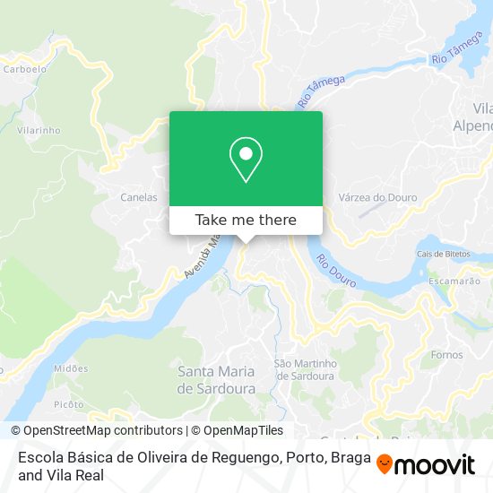 Escola Básica de Oliveira de Reguengo mapa