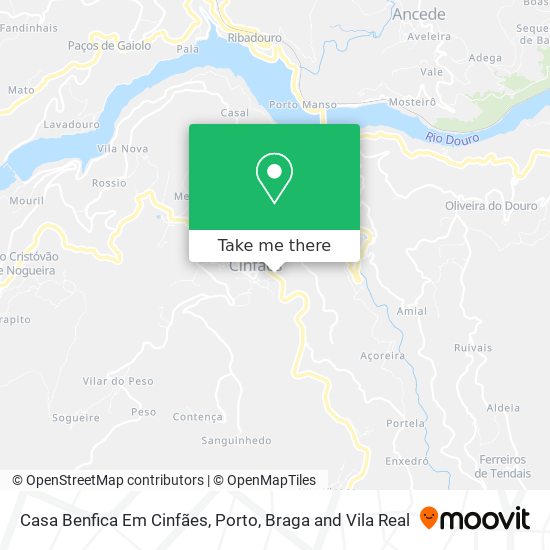 Casa Benfica Em Cinfães map