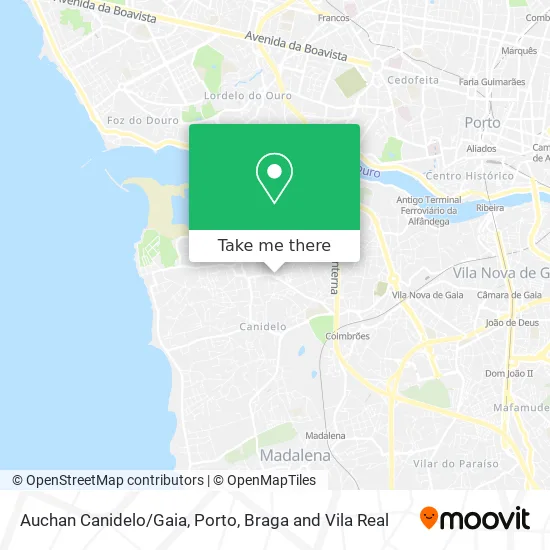 Auchan Canidelo/Gaia map