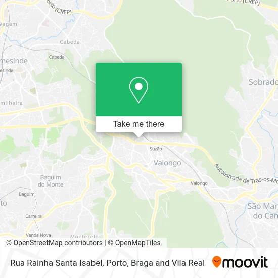 Rua Rainha Santa Isabel mapa