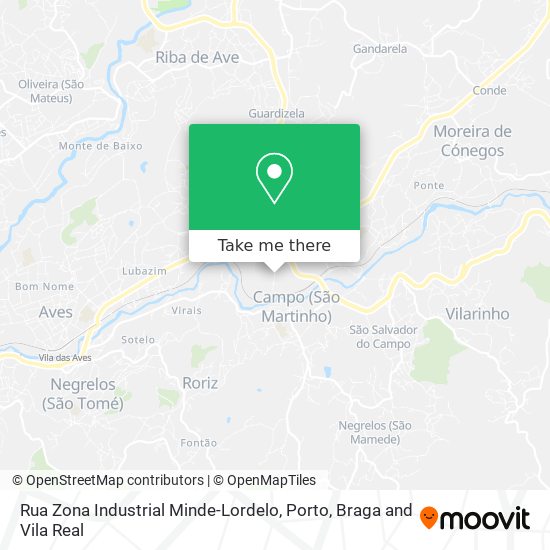 Rua Zona Industrial Minde-Lordelo map
