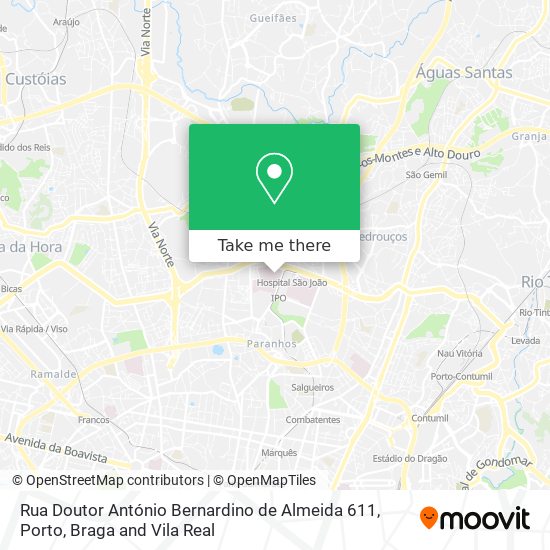 Rua Doutor António Bernardino de Almeida 611 mapa