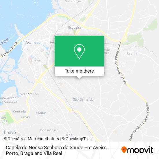 Capela de Nossa Senhora da Saúde Em Aveiro map