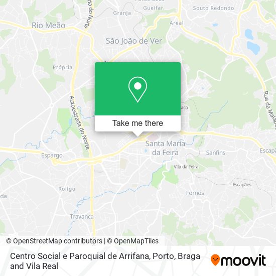 Centro Social e Paroquial de Arrifana map