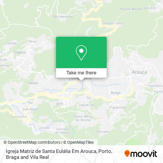 Igreja Matriz de Santa Eulália Em Arouca mapa