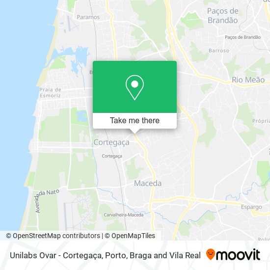 Unilabs Ovar - Cortegaça map