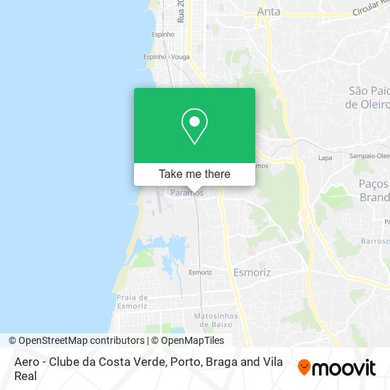 Aero - Clube da Costa Verde map
