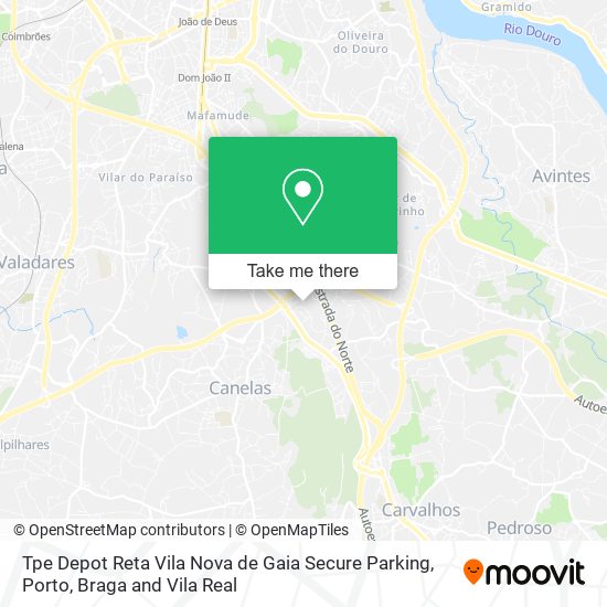 Tpe Depot Reta Vila Nova de Gaia Secure Parking map