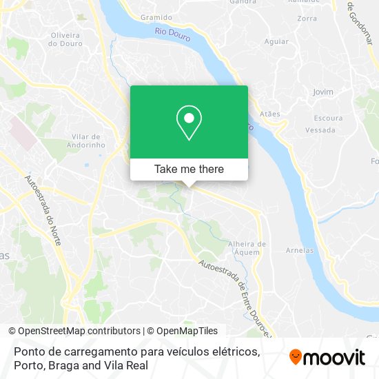 Ponto de carregamento para veículos elétricos mapa