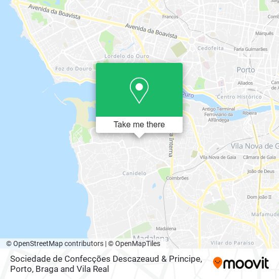 Sociedade de Confecções Descazeaud & Principe mapa