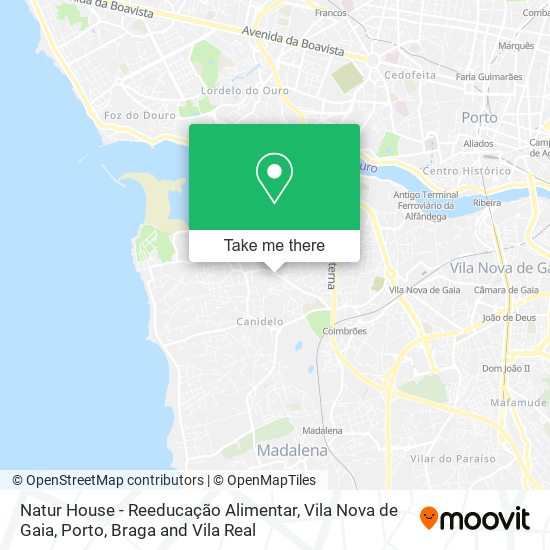 Natur House - Reeducação Alimentar, Vila Nova de Gaia map