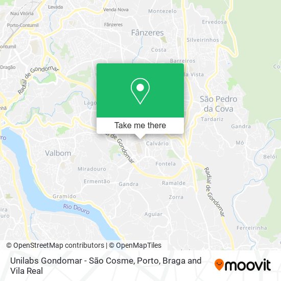Unilabs Gondomar - São Cosme map
