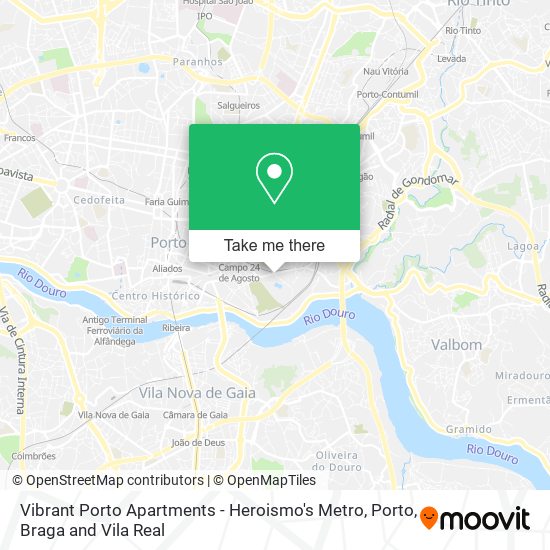 Vibrant Porto Apartments - Heroismo's Metro map