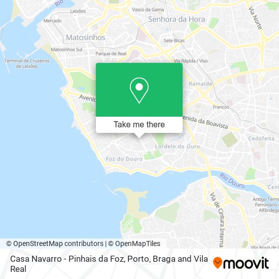 Casa Navarro - Pinhais da Foz map