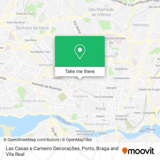 Las Casas e Carneiro Decorações mapa