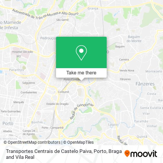 Transportes Centrais de Castelo Paiva map