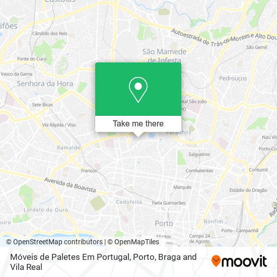 Móveis de Paletes Em Portugal map