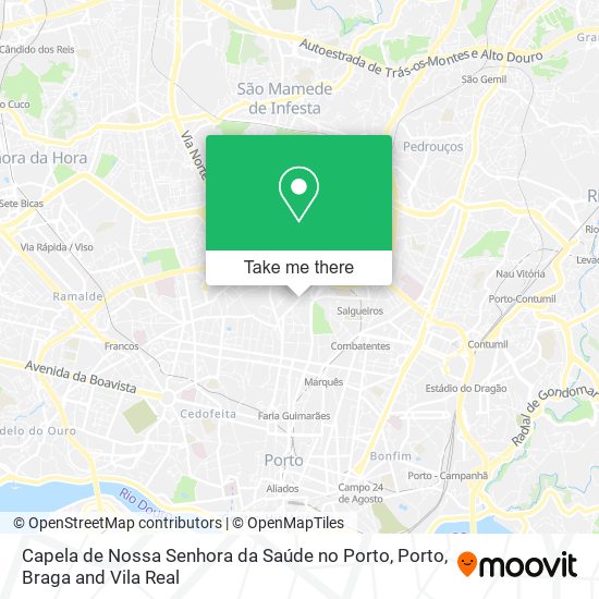 Capela de Nossa Senhora da Saúde no Porto map