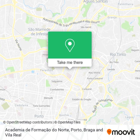 Academia de Formação do Norte map