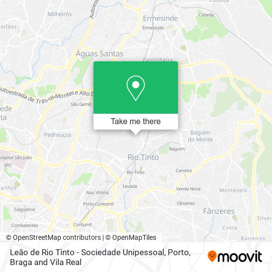 Leão de Rio Tinto - Sociedade Unipessoal map