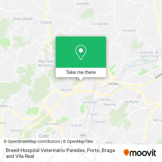Breed-Hospital Veterinário Paredes map