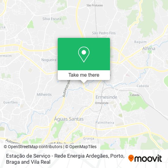 Estação de Serviço - Rede Energia Ardegães mapa