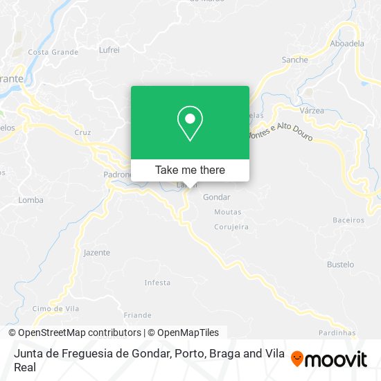 Junta de Freguesia de Gondar map