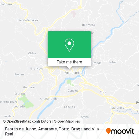 Festas de Junho, Amarante map