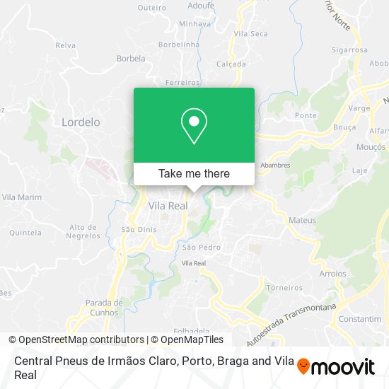 Central Pneus de Irmãos Claro mapa