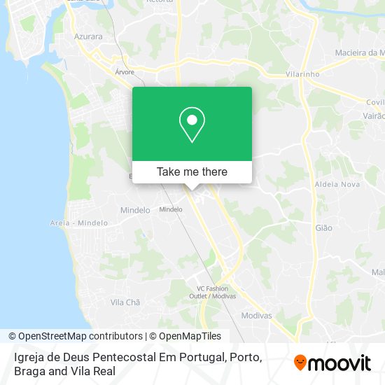 Igreja de Deus Pentecostal Em Portugal map