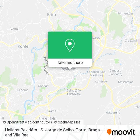 Unilabs Pevidém - S. Jorge de Selho map