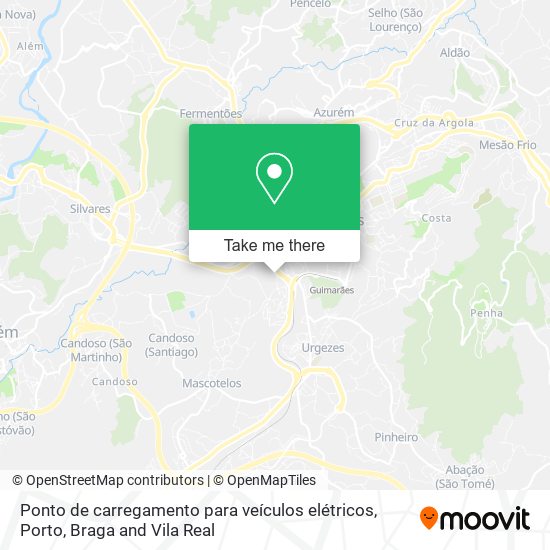 Ponto de carregamento para veículos elétricos map