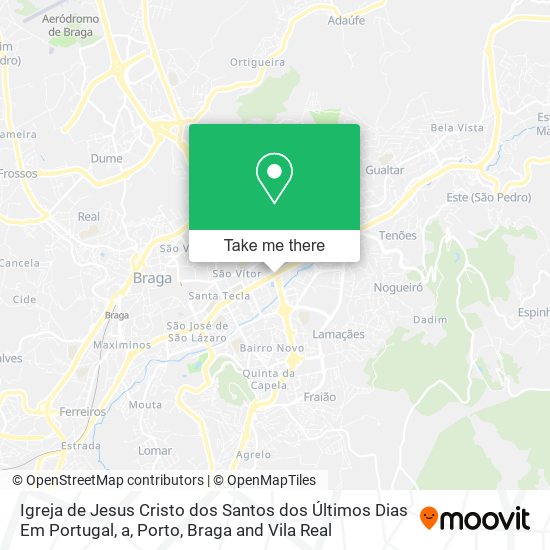 Igreja de Jesus Cristo dos Santos dos Últimos Dias Em Portugal, a map