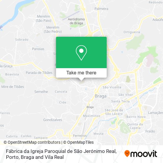 Fábrica da Igreja Paroquial de São Jerónimo Real map