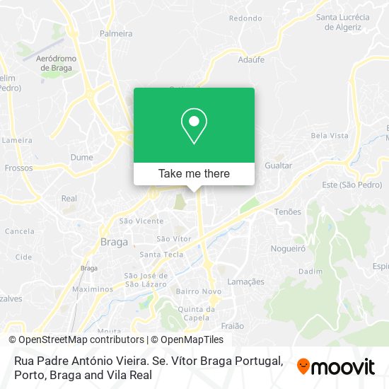 Rua Padre António Vieira. Se. Vítor Braga Portugal mapa