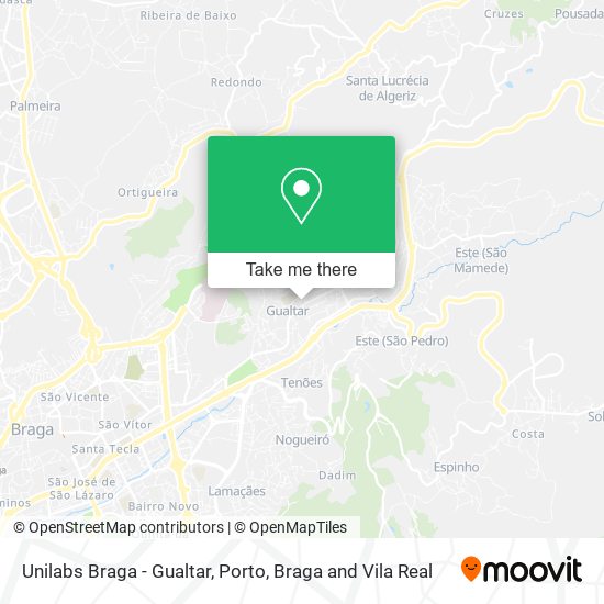 Unilabs Braga - Gualtar map